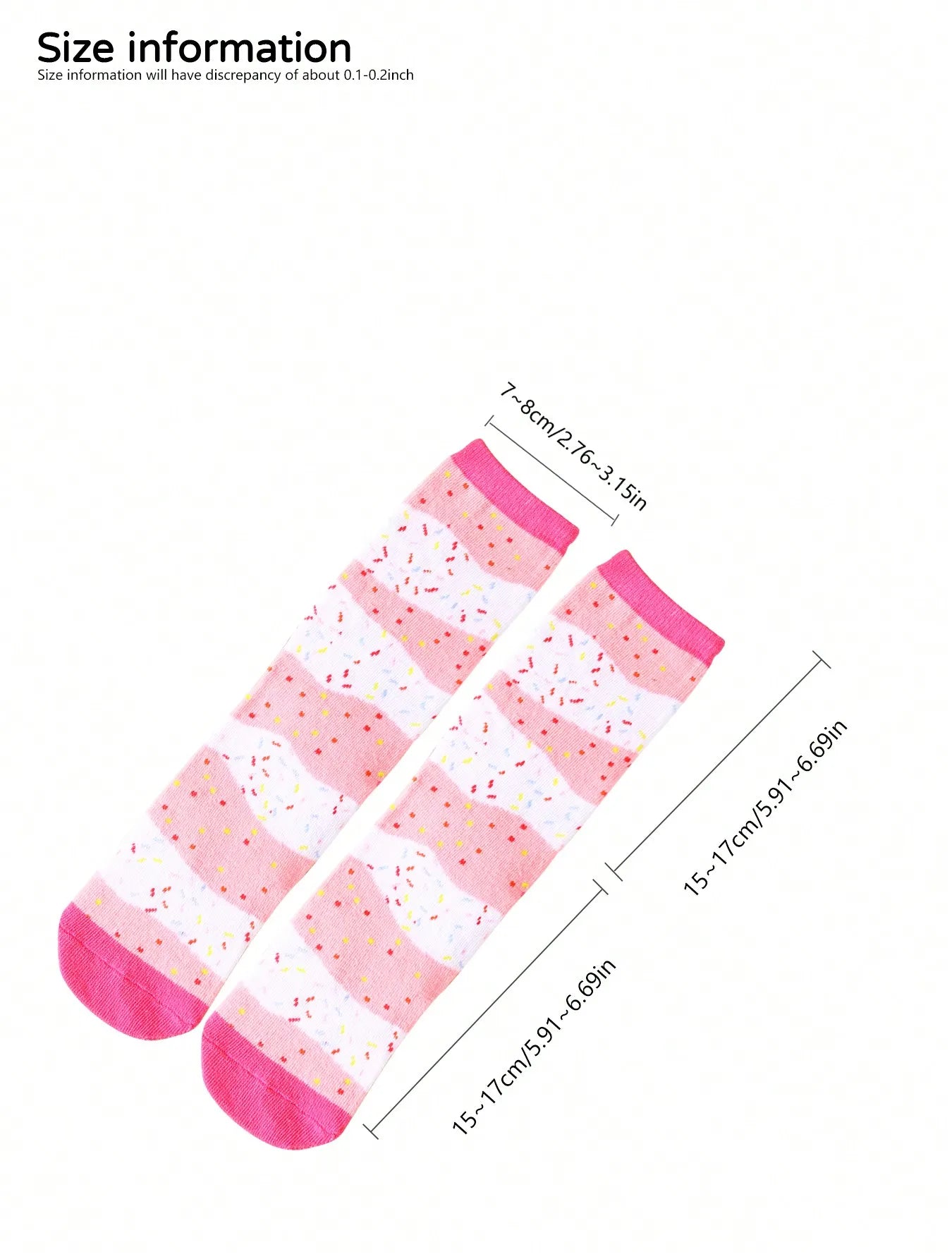 Strawberry and Milk Ice Cream Socks