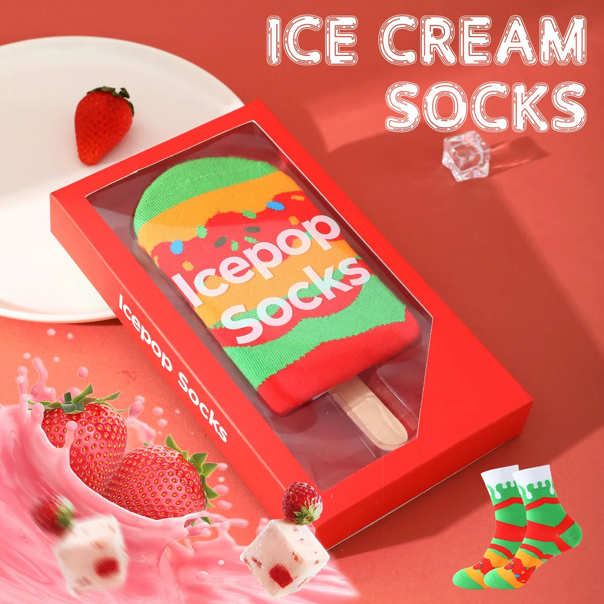 Tropical Fruits Ice Lolly Socks