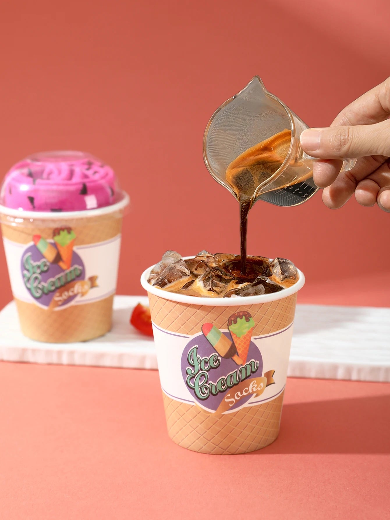 Dragon Fruit Ice Cream Socks