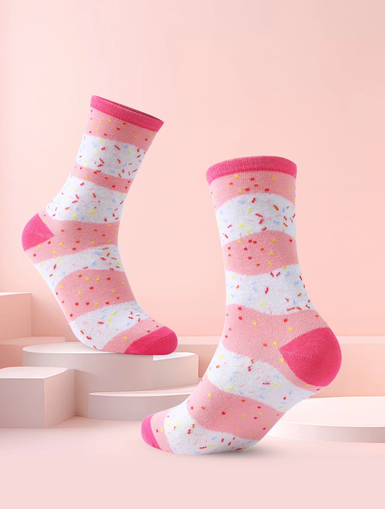 Strawberry and Milk Ice Cream Socks