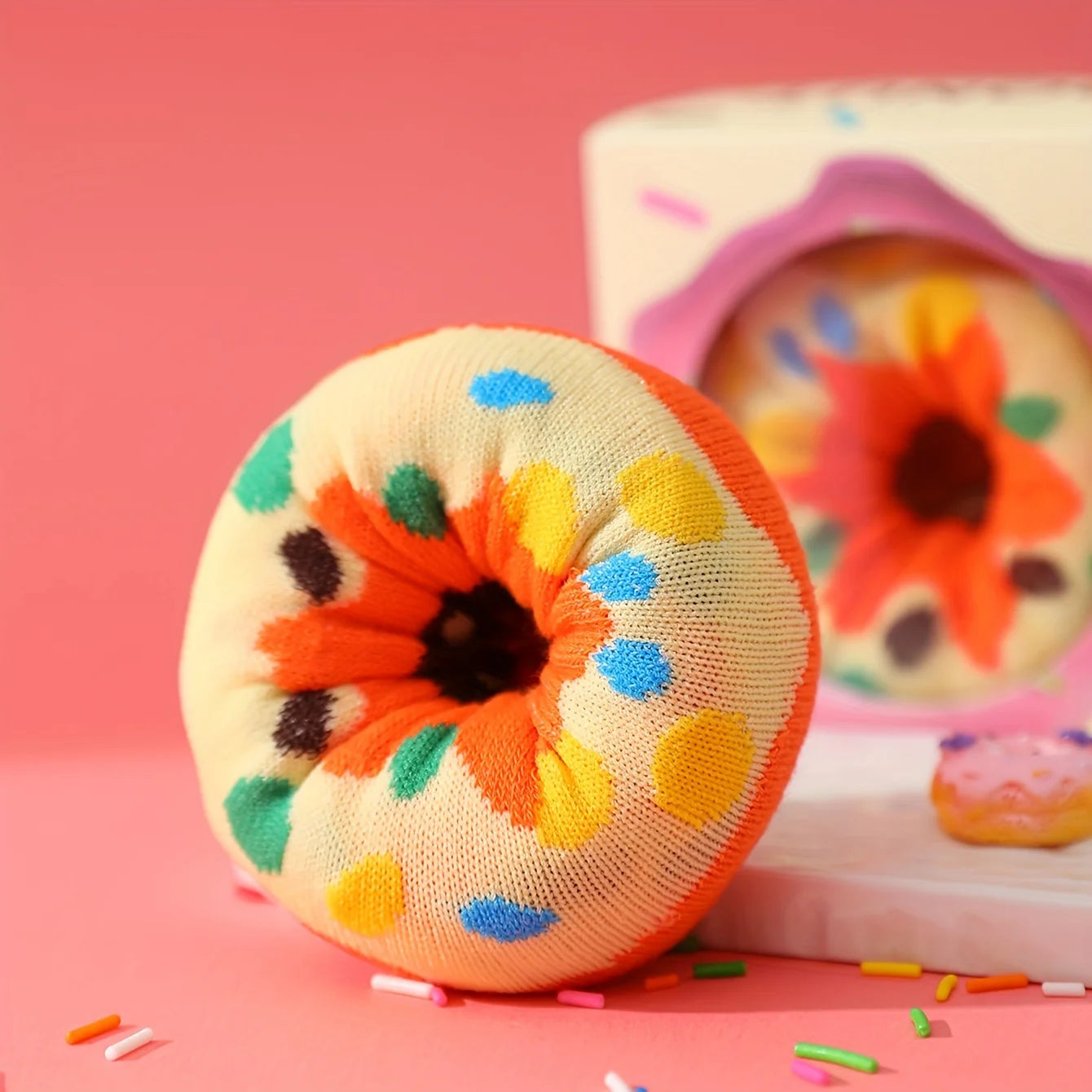 Chocolate with Sugar Cream Donut Socks