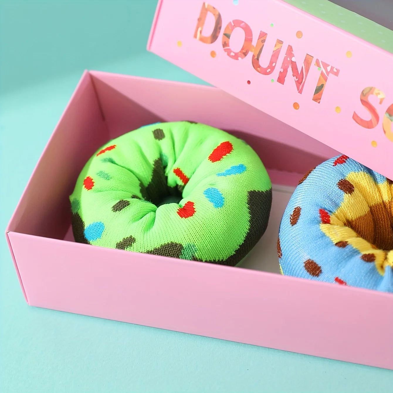Green Apple & Tutti Frutti Donuts Socks (2 pairs)