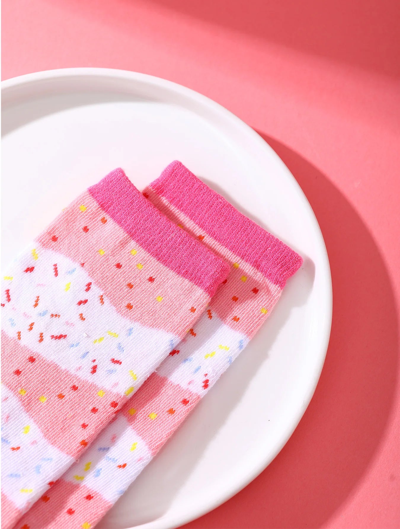 Strawberry and Milk Ice Cream Socks