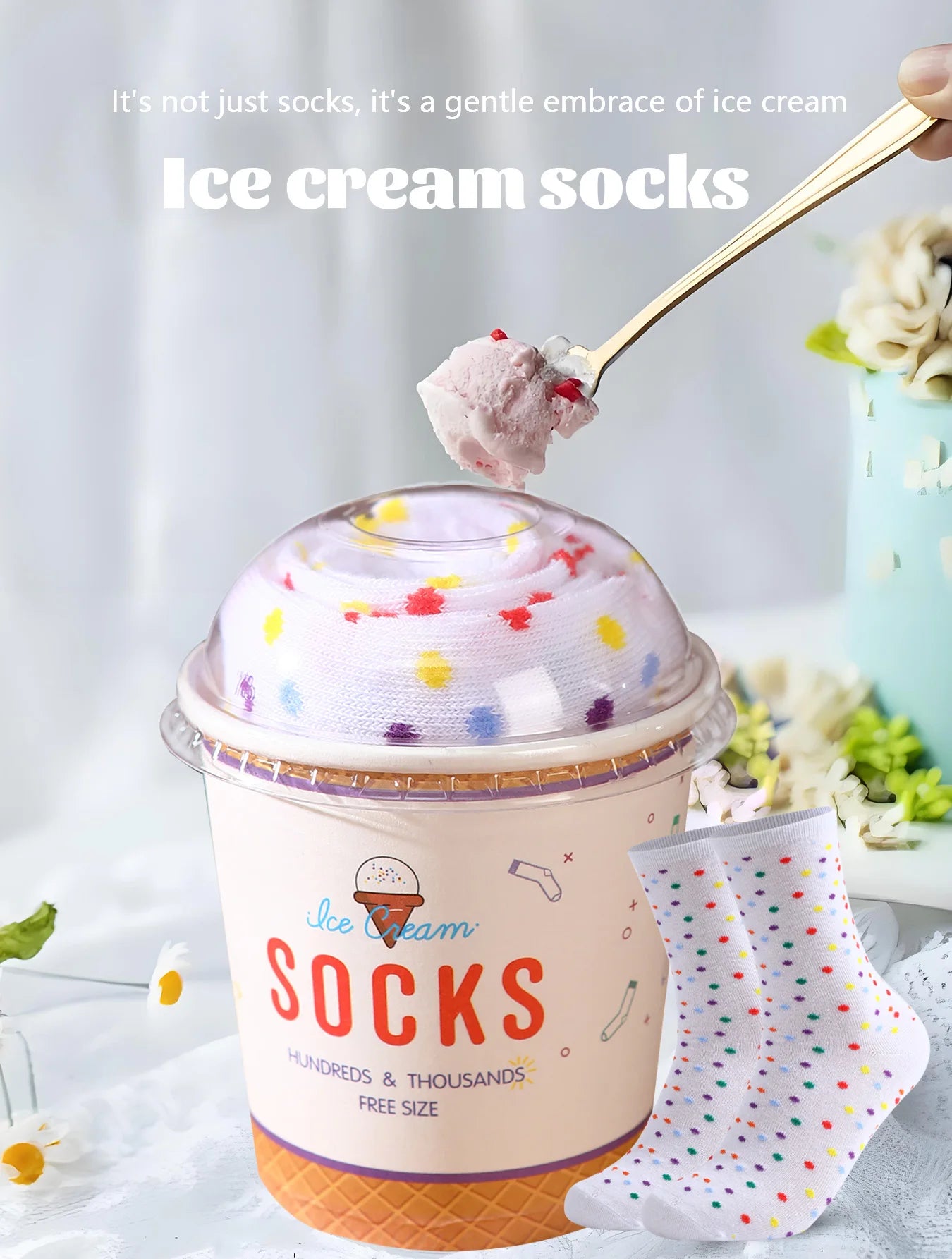Cute Ice Cream Socks