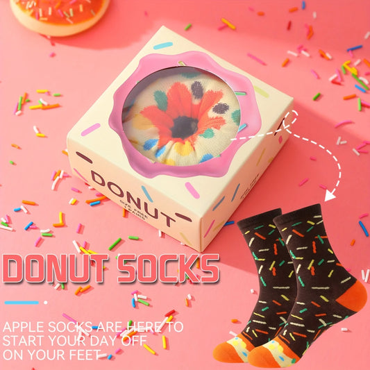 Chocolate with Sugar Cream Donut Socks