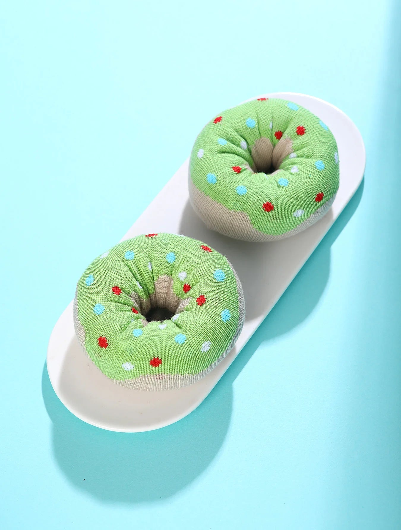 Green Apple Donut Socks