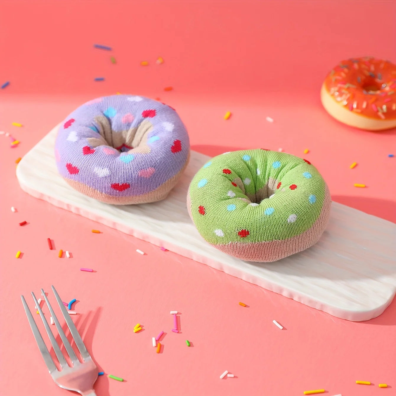 Blueberry & Green Apple Donut Socks