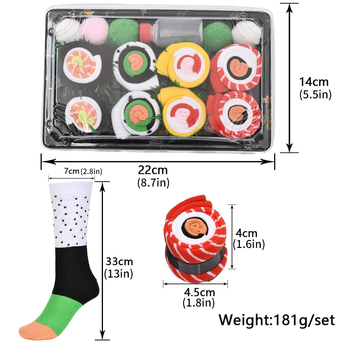 Sushi Socks Mix (4 pairs)