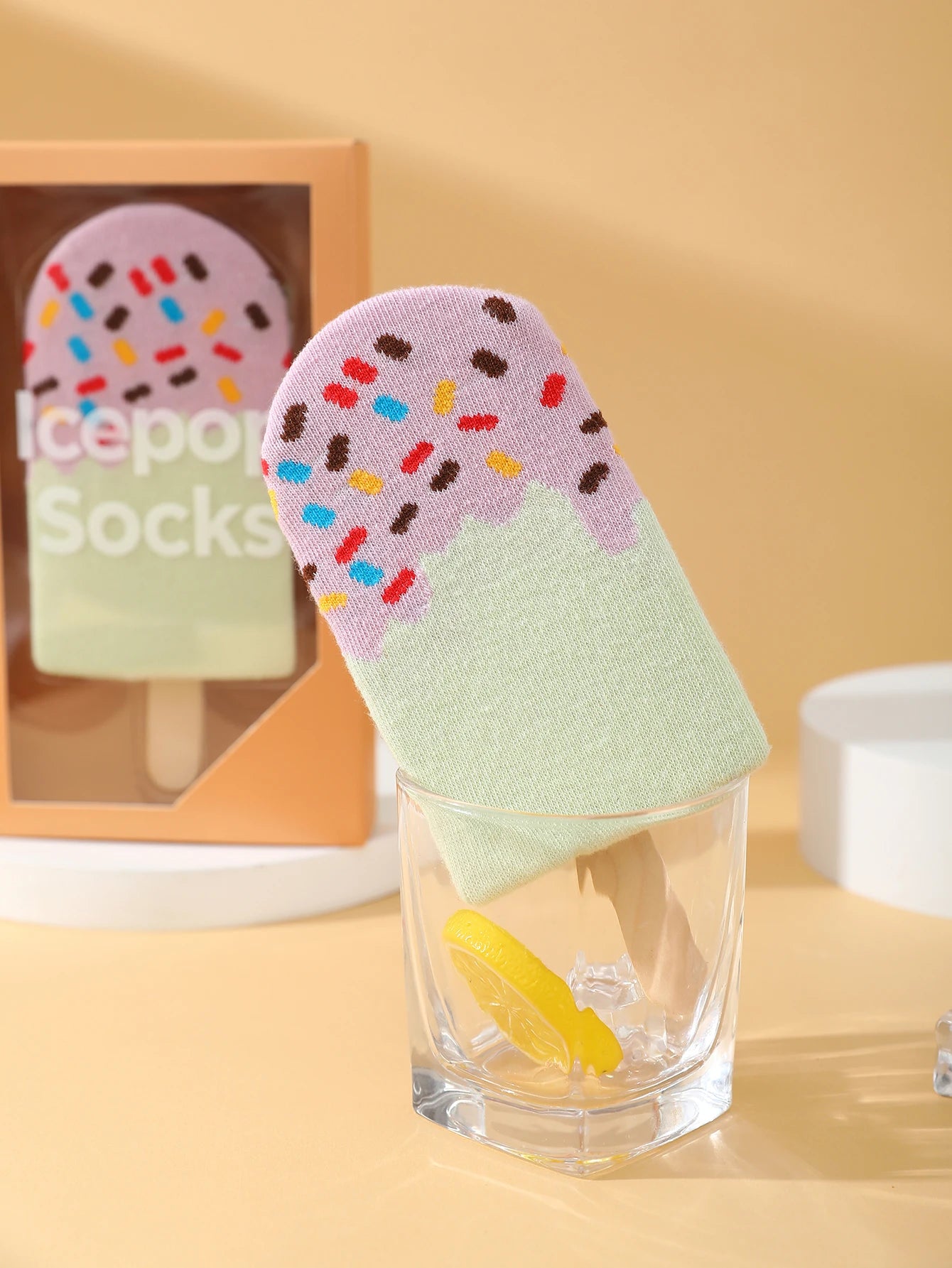 Strawberry and Milk Ice Lolly Socks