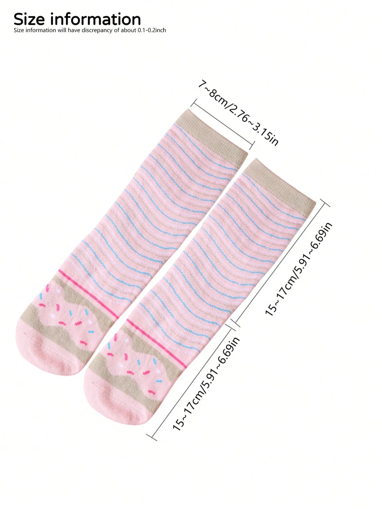 Strawberry & Milk Donut Socks