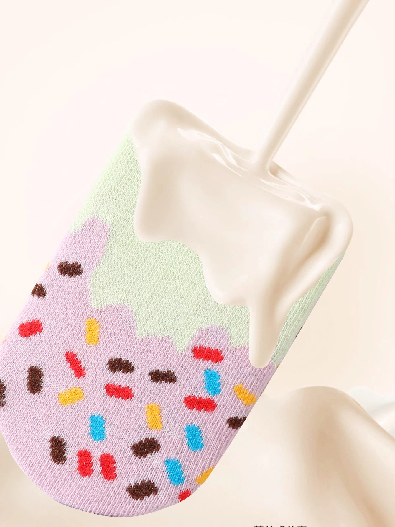 Strawberry and Milk Ice Lolly Socks