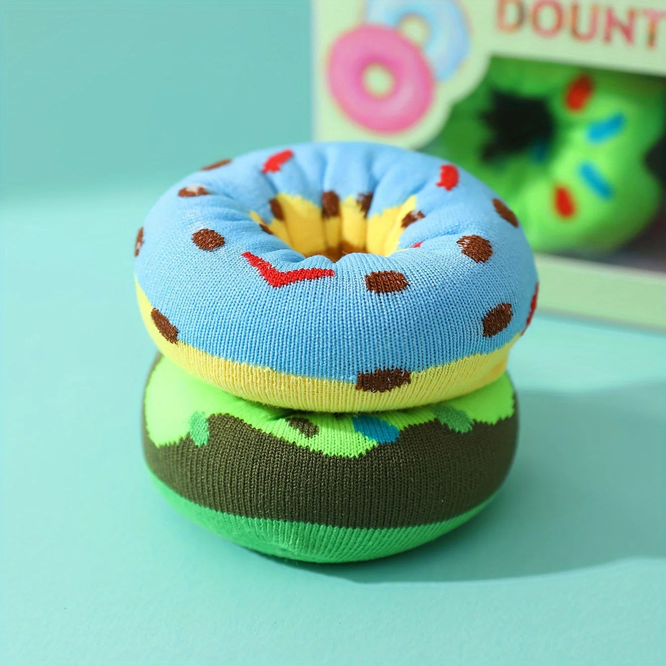 Green Apple & Tutti Frutti Donuts Socks (2 pairs)