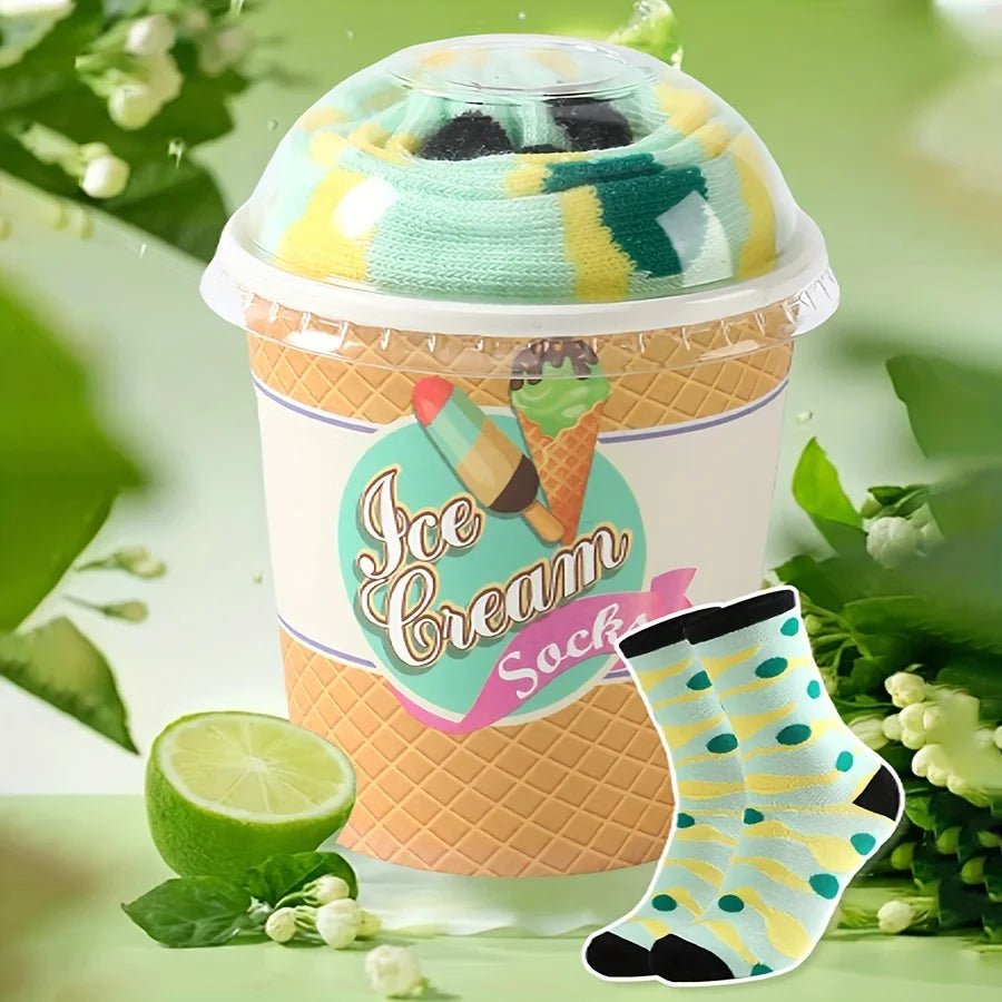 Lemon Ice Cream Sock