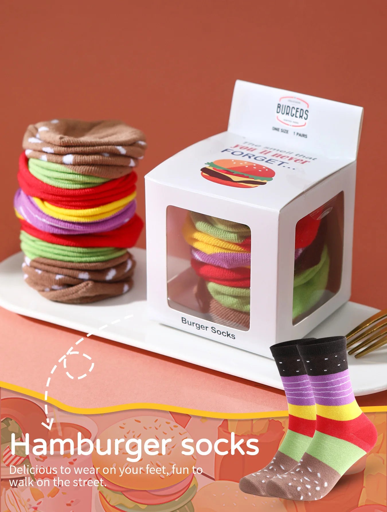 Cheeseburger Socks