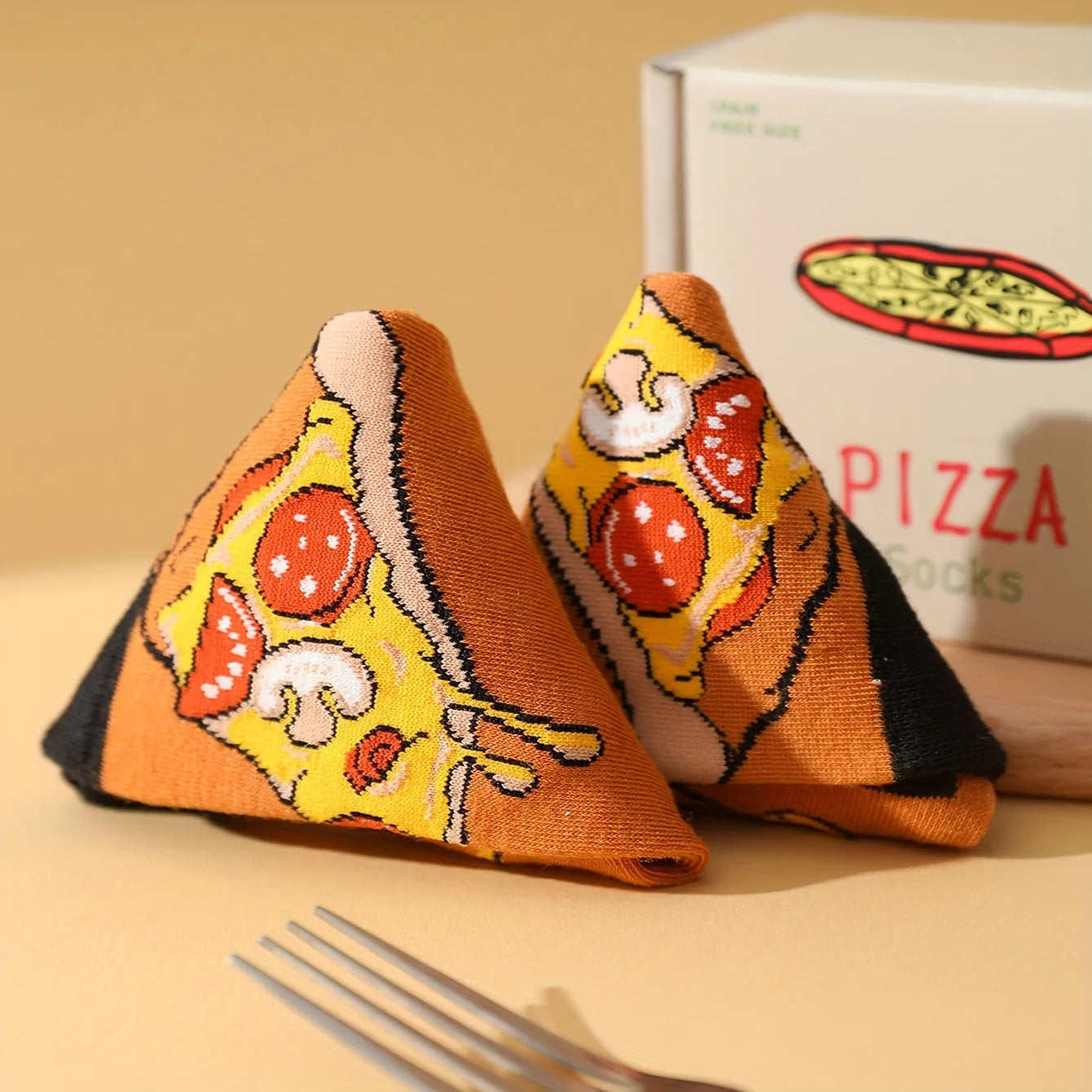 Pepperoni, Tomato and Mushroom Pizza Socks