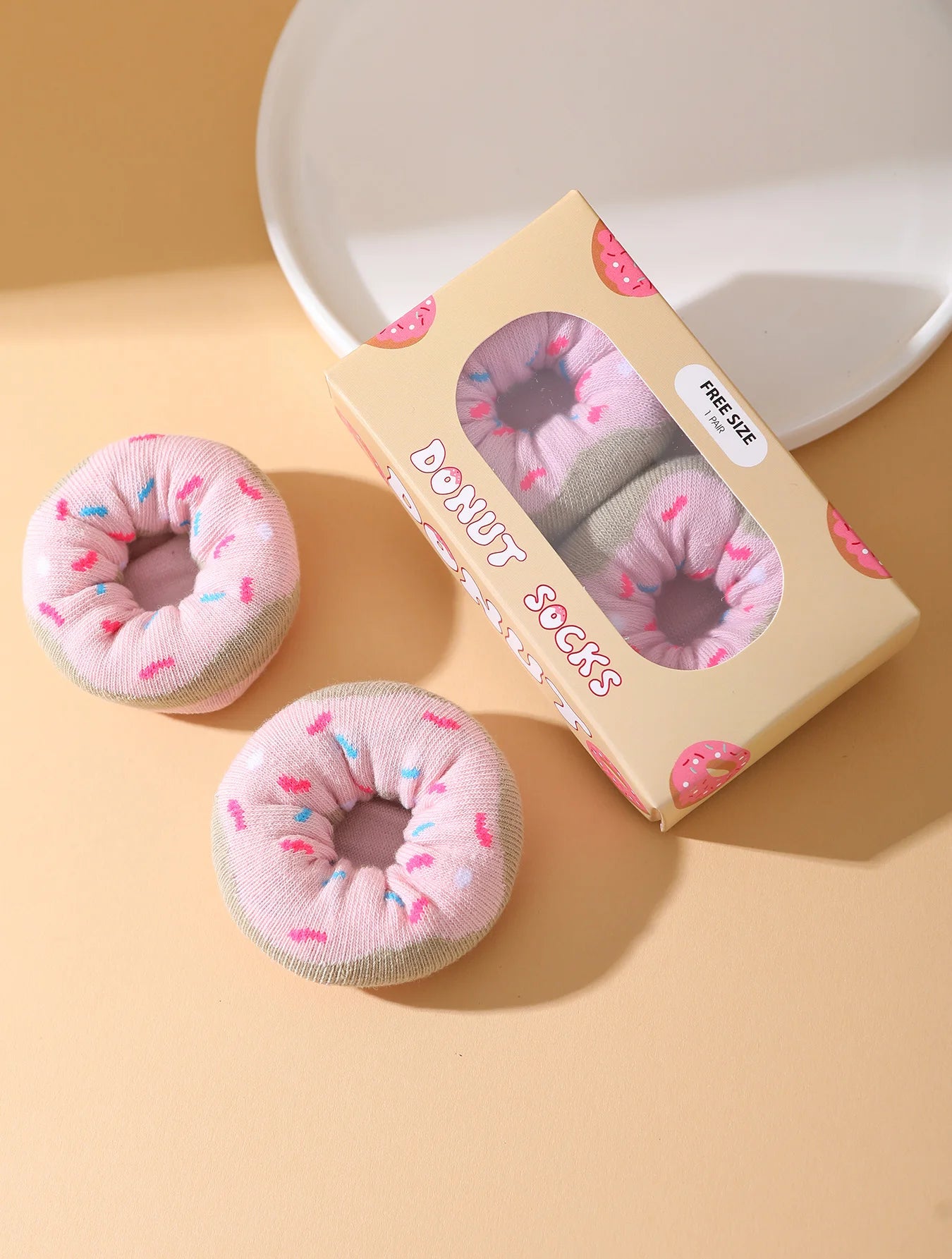 Strawberry & Milk Donut Socks