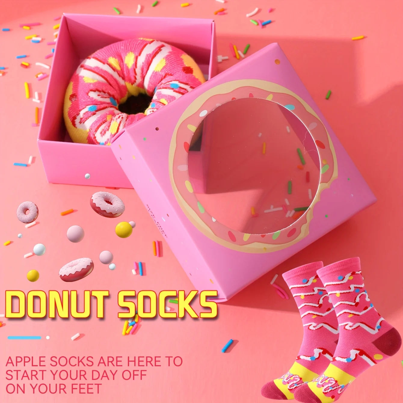 Strawberry Donut socks